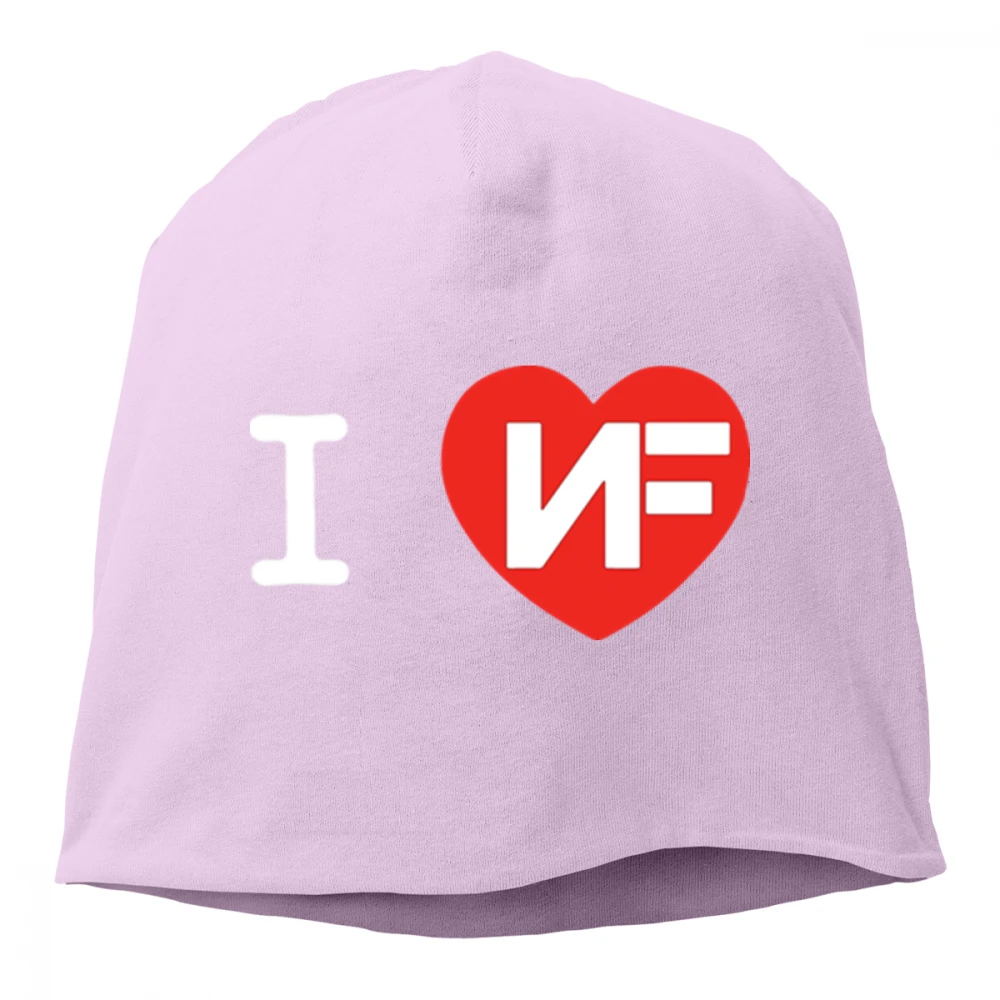 Розовый I Love NF Wake Up, вязанная хлопковая шапка с принтом Skullies, унисекс, мужская и женская кепка, демисезонная уличная хип-хоп кепка, шапочки - Цвет: Розовый
