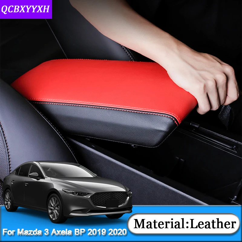 Для Mazda 3 BP Axela, автомобильный Стайлинг, автомобильный коврик, кожаный чехол для хранения, защитная подушка, сиденье, подлокотник, коробка, накладка, автомобильные аксессуары