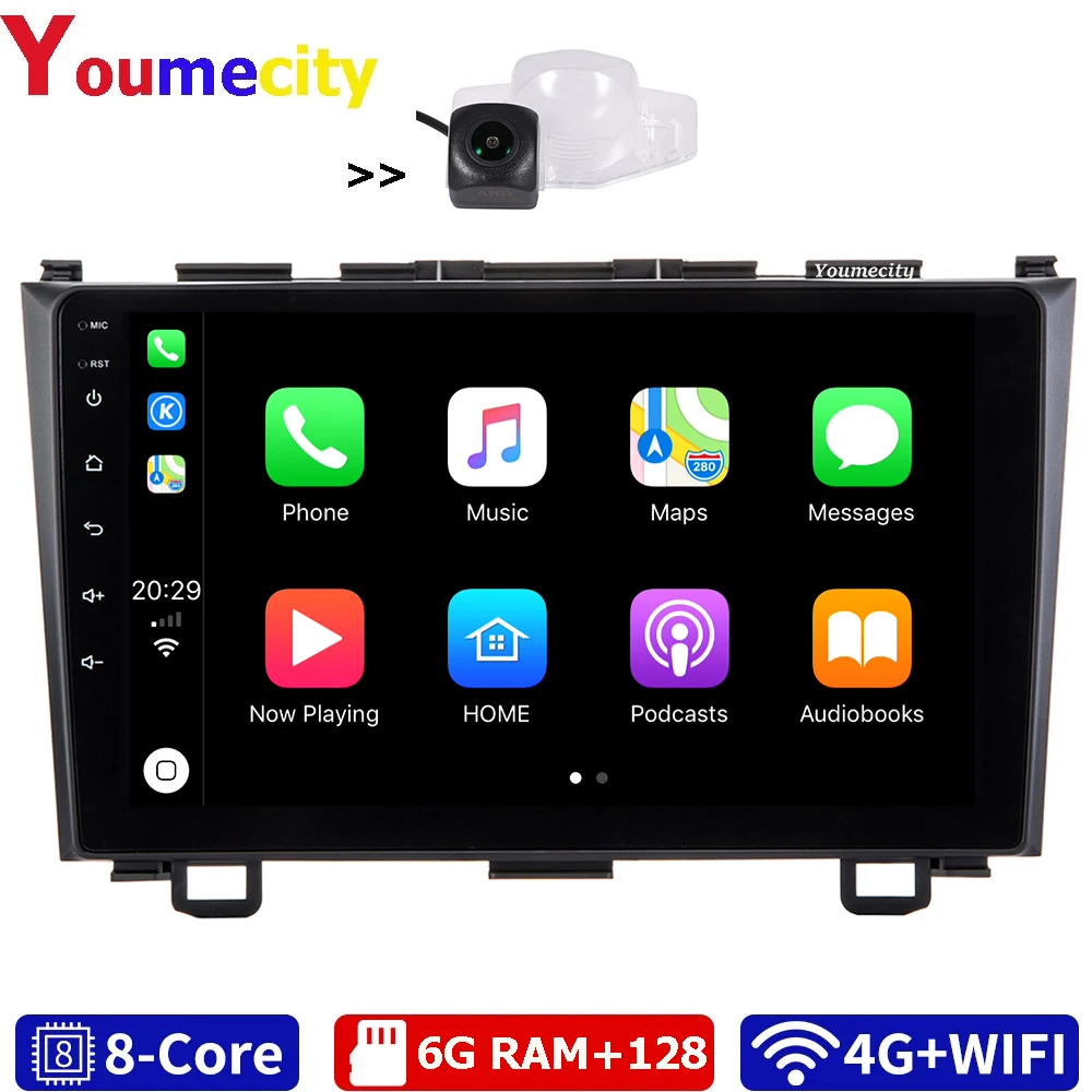 Автомобильный мультимедийный плеер 6 ГБ ОЗУ/восемь ядер/Android 10 0 DVD Gps для Honda Crv 3 2007
