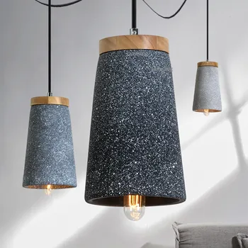 

Nordic Bar Dinning Room Hanglamp Industrial Retro LED Pendant Lamp Lights Modern Cement Loft Chandeliers Bedroom Light Fixtures