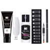 Poly Nail Gel Set Acrylic UV Gel Kit 15ml Clear Crystal Builder Colors  with Nail pusher Gel Nail Polish for Nail Extensions Set 1