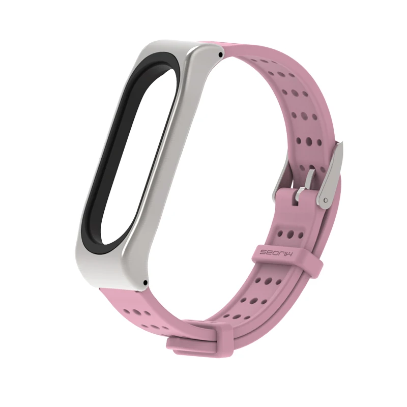 Ремешок mi Band 4 для Xiaomi mi Band 3 4 Pulseira ремешок силиконовый ремешок на запястье Молодежные умные часы браслет mi band 4 ремешок correa - Цвет: pink