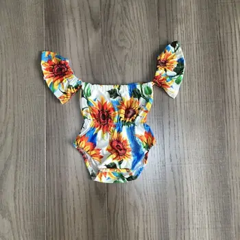 

baby girls clothes girl summer floral romper baby kids toddler sunflower romper