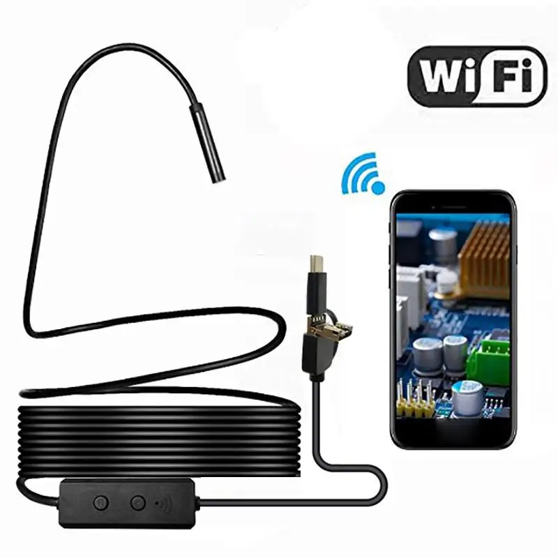 Зазор F160 1 M/2 M/3,5 M/5 M WiFi эндоскоп 720P для Apple IOS Aandriod Windows 8 светодиодный Бороскоп USB водонепроницаемый объектив камеры