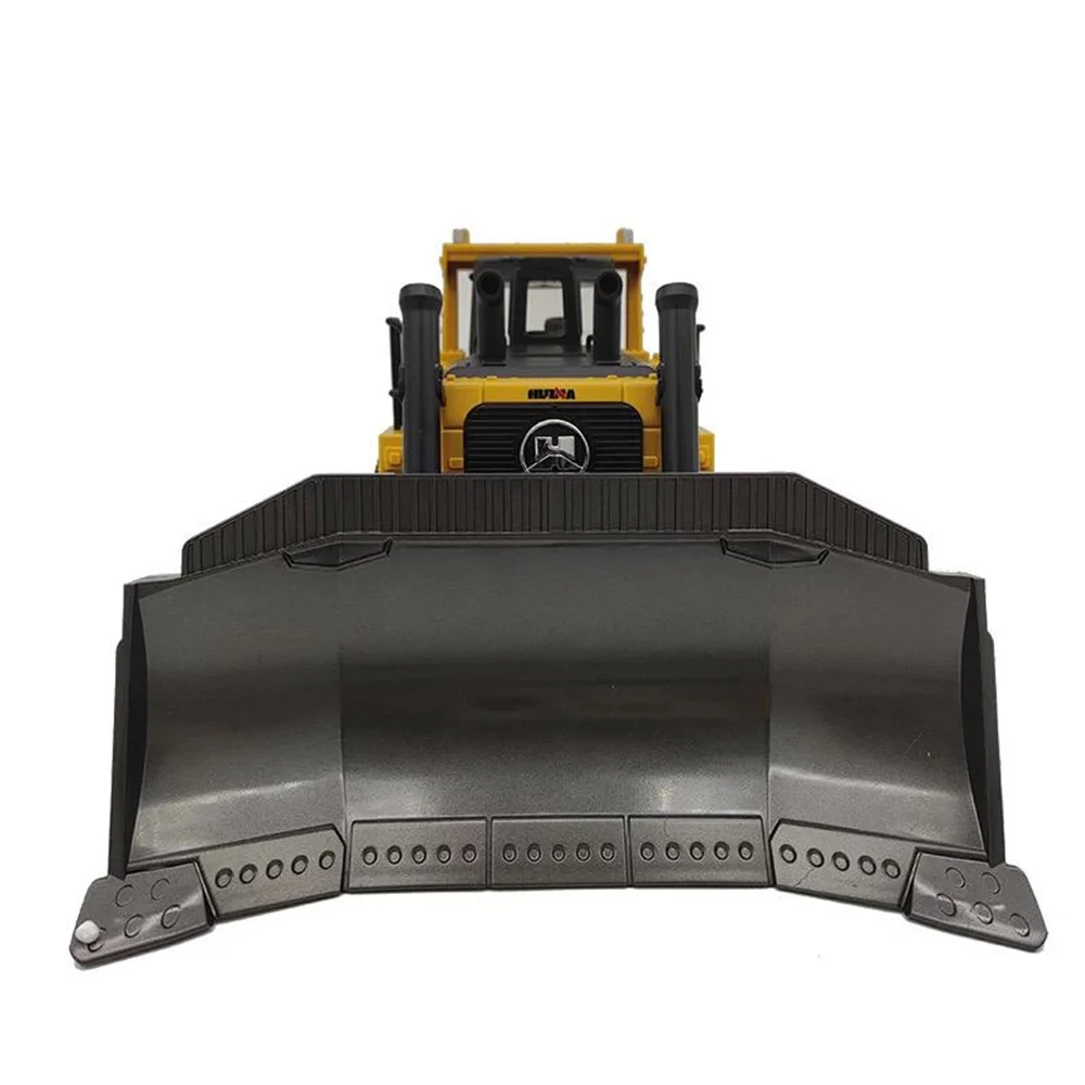1/16 RC Bulldozer Truck Model Alloy Machine Car Gift 2.4G 9CH Radio Control Enjoyable Toys For Kids Adults HobbyToki HUINA 1569 5