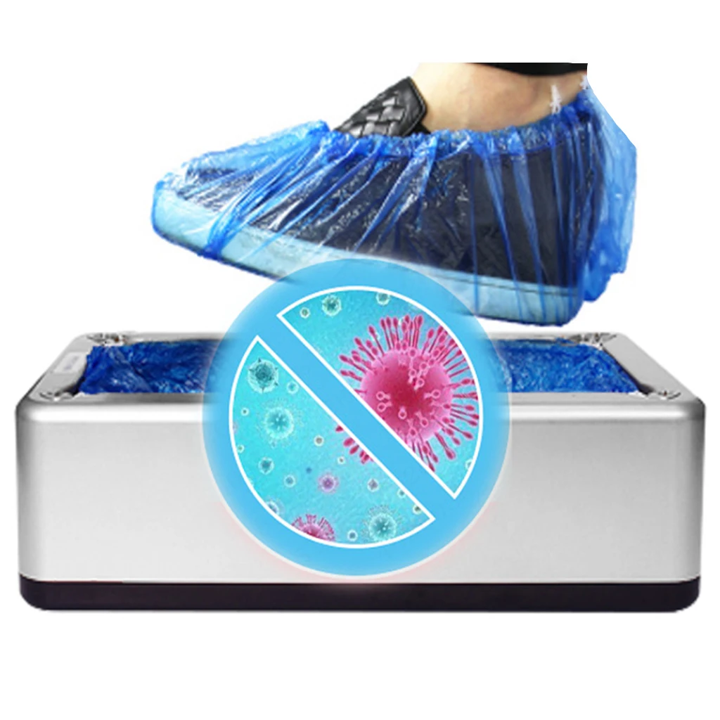 Automatic Shoe Cover Household Stepping Disposable Booties Maker Shoe Film Overshoe Dispenser Machine for Home Office Lab