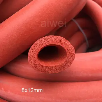 

8mm 8x12mm Silicone foam tube flexible foaming Silicon hose Sponge casing silicone rubber sleeve Silicone insulated sponge tube