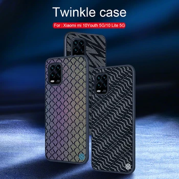 

For Xiaomi Mi 10 Youth 5G Case Cover NILLKIN Twinkle Case polyester Reflective Back Cover For Xiaomi Mi 10 Lite 5G