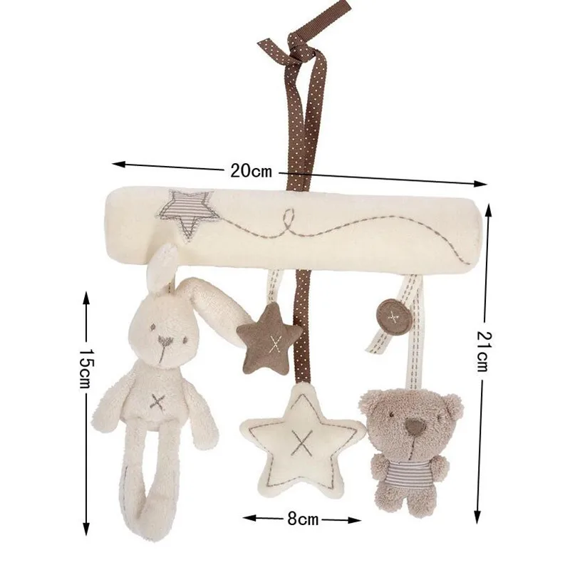 Крючки для детской коляски игрушки для новорожденной кровати подвесные погремушки Обучающие Мультяшные плюшевая игрушка для новорожденных детей 0-12 месяцев милые животные