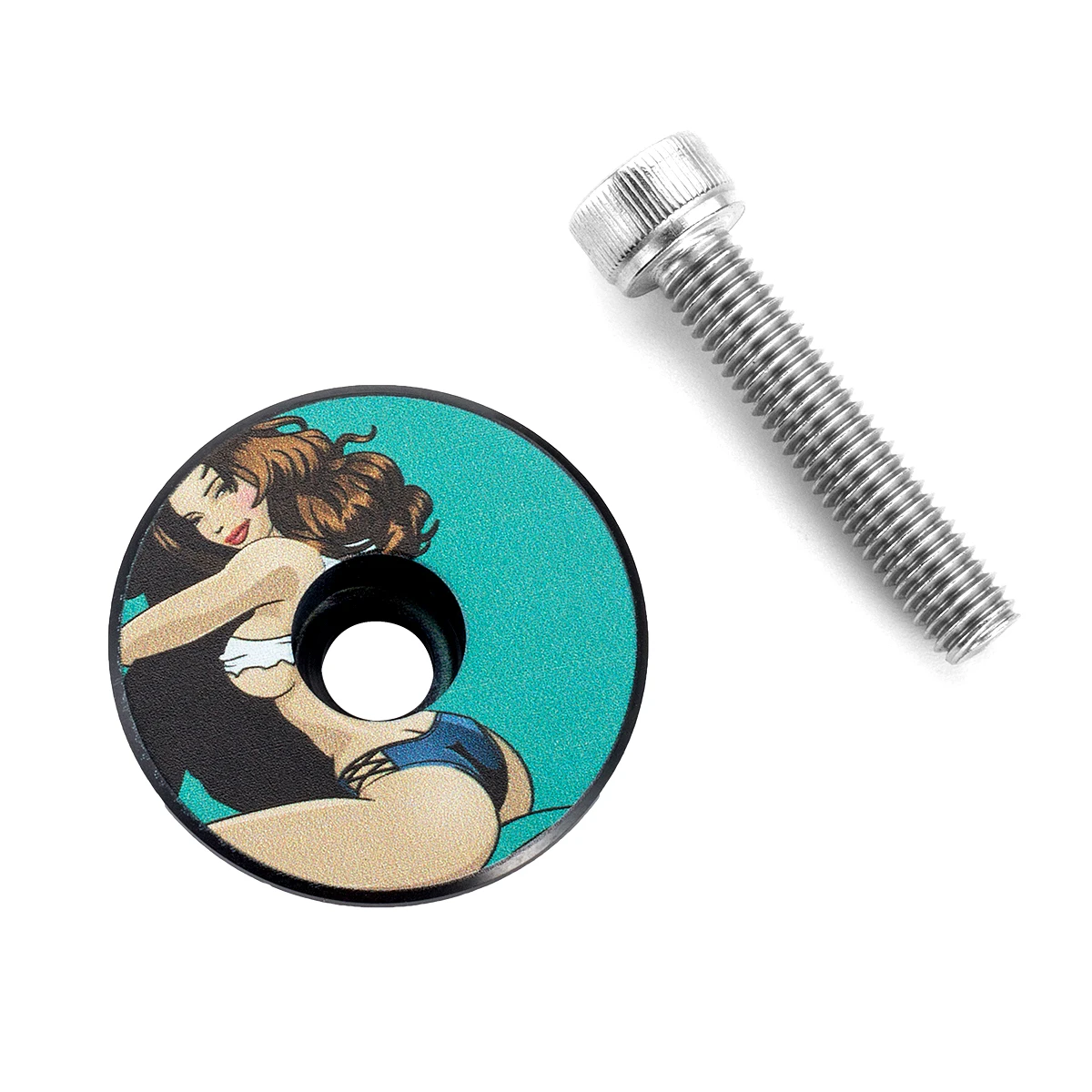 Cappello Sterzo Bici In Alluminio - Per Forcelle 1 1/8", Stile Star, Con Bullone M6 - Foto 8