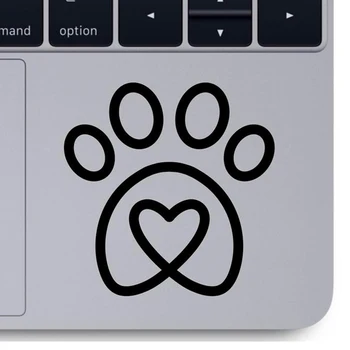 

Heart Paw vinyl decal car computer Decor laptop Sticker animal pet dog Paw decal Removable Office computer laptop Decor X153