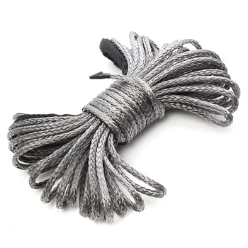

Winch Rope String Line Cable with Sheath Gray Synthetic Towing Rope 15M 7700Lbs Car Wash Maintenance String for Atv Utv Off-Road