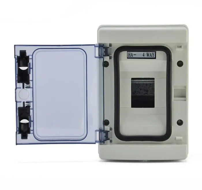 HA Series 4Way IP65 Waterproof and Dustproof Distribution Box MCB BOX ABS PC Material for Circuit Breakers Indoor on the Wall 1