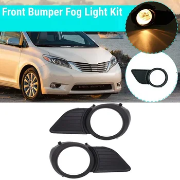 

Car Front Fog Light Cover Lamps Frame Trim Hoods for Toyota Sienna XLE/LE 2011-2017