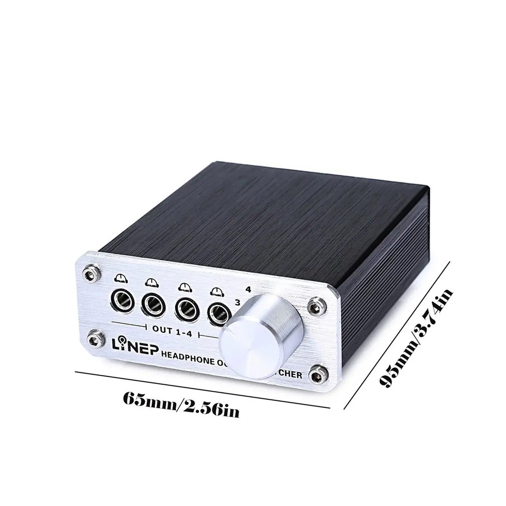 985 Professional Four in and Four out Audio Signal Switcher Headphone Splitter Audio Signal Comparator DTS 2 2 0 AC Metal