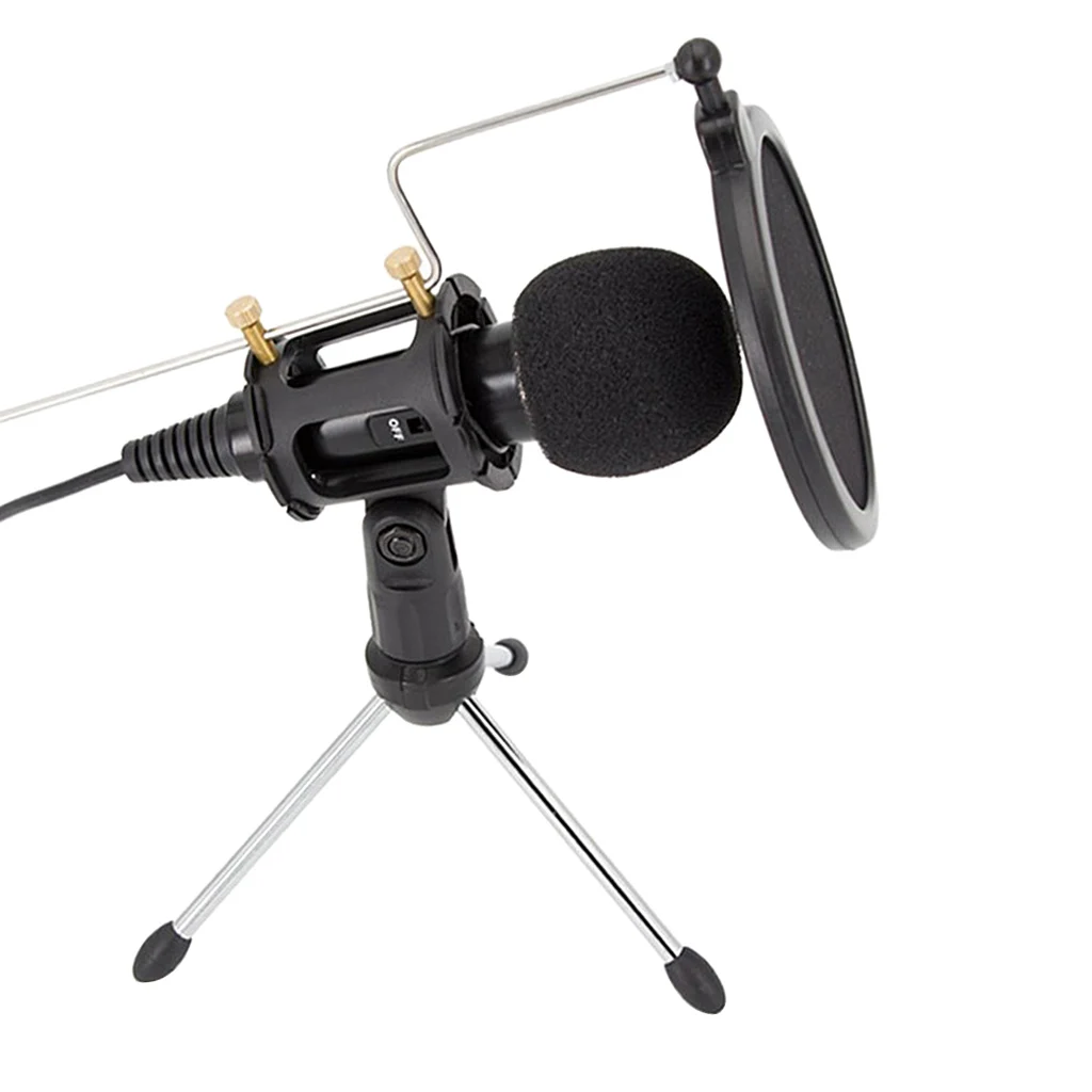 

Professional Condenser Microphone Plug&Play Home Studio Mic For PC Computer Voice Recording Podcasting