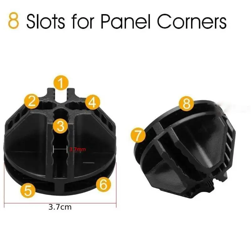 Small Black Grid Cube Connector Plastic Connectors 10pcs For Wire Shelving Unit DIY Modular Closet Wire Grid Storage Organizer cube storage organizers