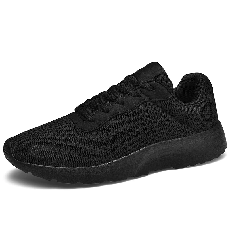 Размеры 35-46, мужские кроссовки для бега,, модная мужская обувь на шнуровке, Спортивная удобная спортивная обувь, спортивная обувь, кроссовки, черный и белый цвета - Цвет: black shoes
