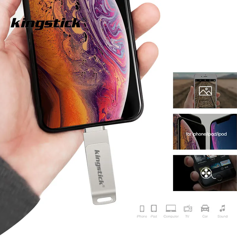 Usb флеш-накопитель для iPhone 6/6s/6plus/7/7plus/8/X Usb/Otg/Lightning 2 в 1 флеш-накопитель для iOS внешних устройств хранения