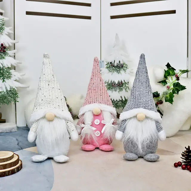Gnome Christmas Decorations 2023 Faceless Doll Merry Christmas Decorations for Home Ornament Happy New Year 2022 Festoon Garland 2
