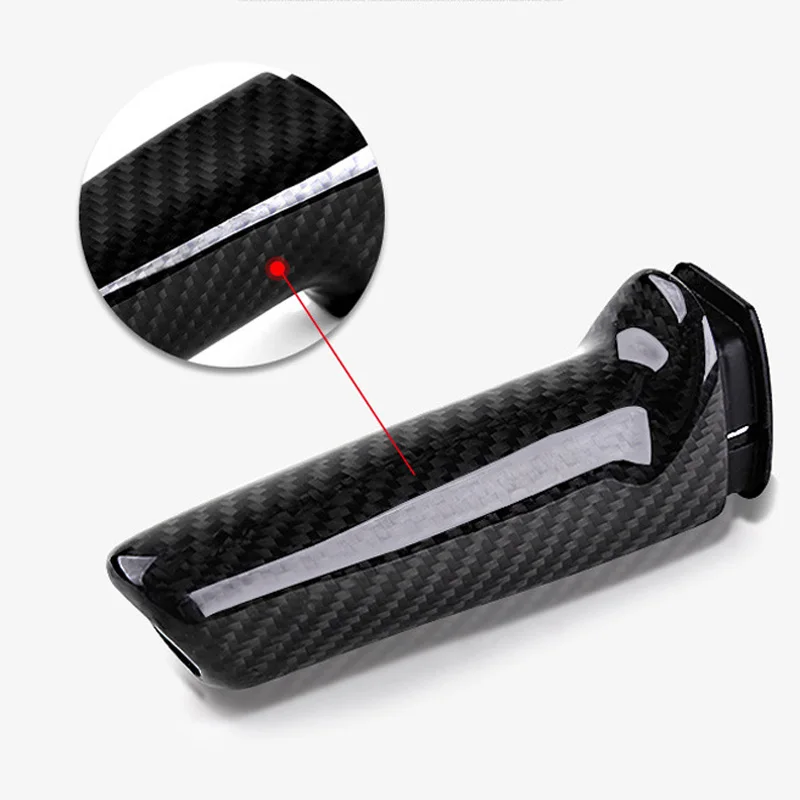 For Bmw E46 E90 E92 E60 E39 F30 F34 F10 F20 Accessories Universal Carbon Fiber Car Handbrake Grips Cover Interior Trim