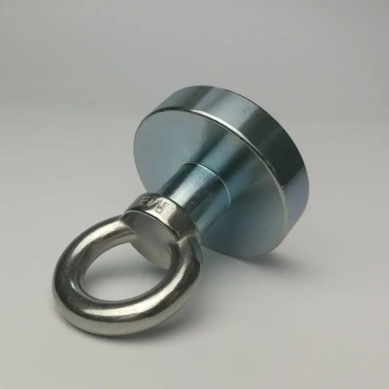 

1pcs 90KG Vertical Pull-force Neodymium Fishing Salvage Magnet Searching Recovery Holding Fixture Magnetic Base Heavy Duty Mount