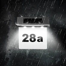 BRELONG Solar Address Number Signage, LED Solar House Number Light, with Light Control Induction Home Lighting, IP65 Waterproof BRELONG Solar Address Number Signage, LED Solar House Number Light, with Light Control Induction Home Lighting, IP65 Waterproof