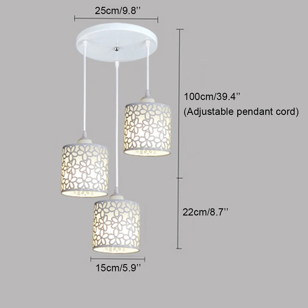 Современные скандинавские подвесные светильники железные выдалбливают люстра подвесной светильник украшение дома для столовой спальни магазин бар - Цвет корпуса: 3 Head White A