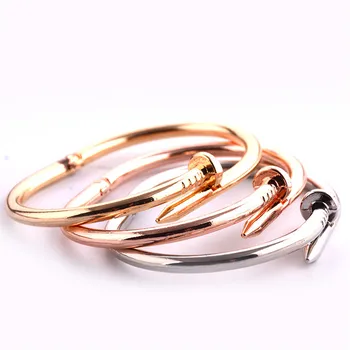

Titanium Steel Nail Bracelet Screw Bracelet For Female Fashion Classic Couple Bangles Simple Jewelry Valentine's Day Present