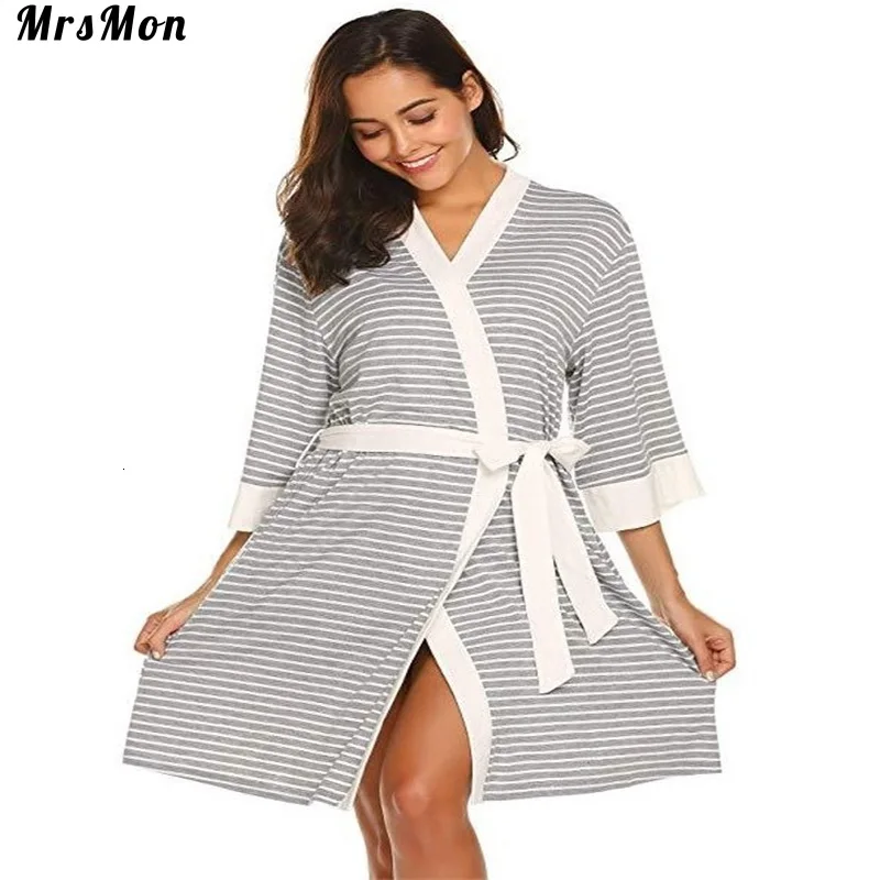 

Pregnant women take maternity pajamas thin postpartum home clothes striped lactation clothes feeding milk clothes nursing dress