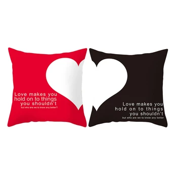 

45*45cm New Square Decorative Throw Lovers Couple Pillow Case Cartoon Pattern Sweetheart Pillowcase For Home Pillow Cover