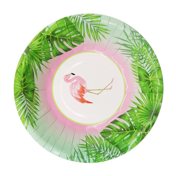 8pcs Paper bowl Детские вечерние салфетки на день рождения, розовые/синие, золотые, фольгированные, бумажные салфетки под чашки вечерние, сделай сам, украшение фламинго, Одноразовые столовые принадлежности - Цвет: 8pcs Paper bowl