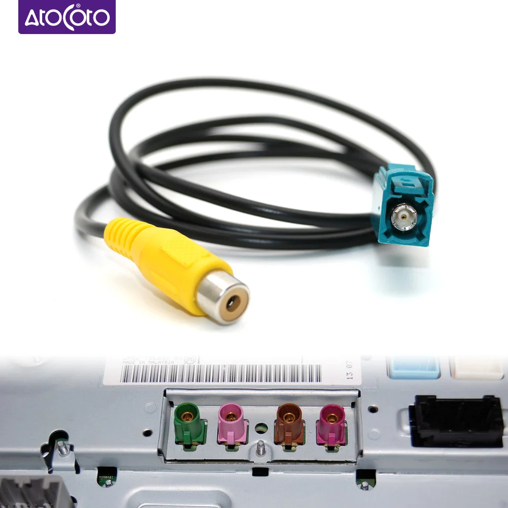 Universal Fakra RCA Video Connection AVIN Cable Adapter for Mercedes