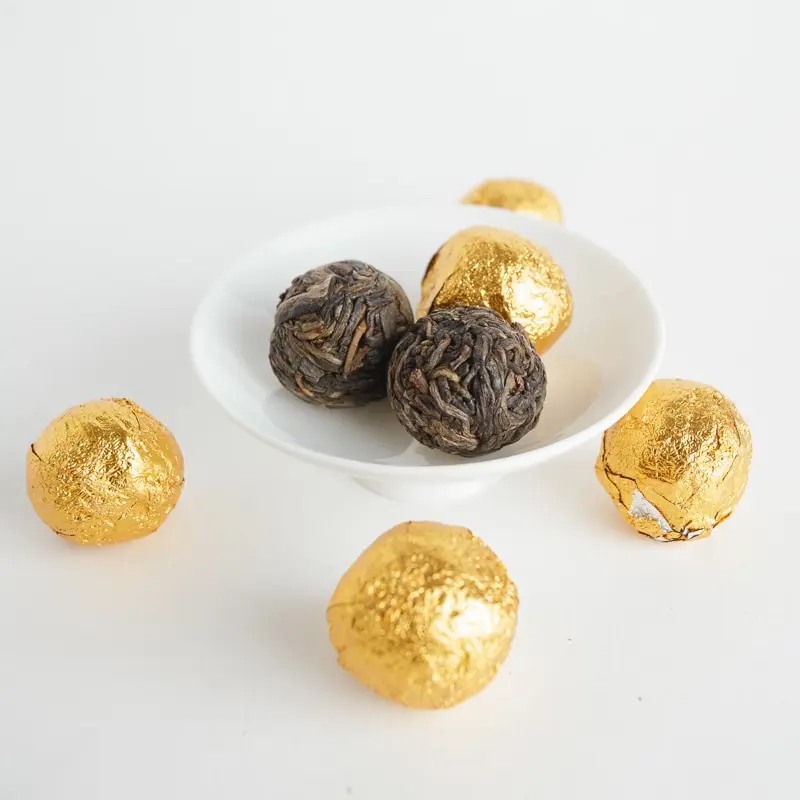 Sheng Puer Bang Dong Gu Shu tea, 2018, 7-9 gram balls. Puer, Puer tea, Sheng Puer, Sheng Puer tea, Shen Puer, Shen Puer top grade, Shen Puer tea 357g, Shen Puer tea Shen Puer 20 years old Shen Puer locket Puer pressed