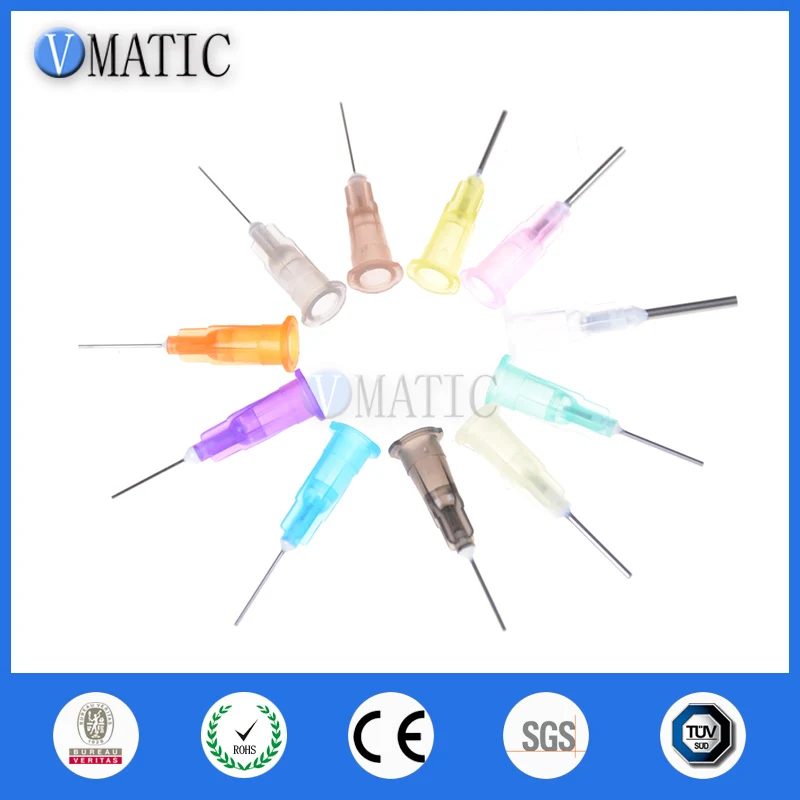 100pcs 20Ga Yellow Dispensing Needle Tips Flux Soldering Paste Solder Paste Flux Needles 1/2 Inch Dia 0.62mm