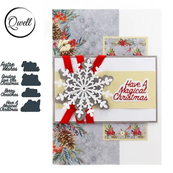 

QWELL Word Metal Cutting Dies for Scrapbooking and Card Making Paper Embossing Craft New 2019 die cuts