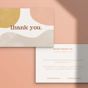 

Custom Text Social Medial Card，Thank you for your order cards, Business Stationery, Personalize Business Name Card