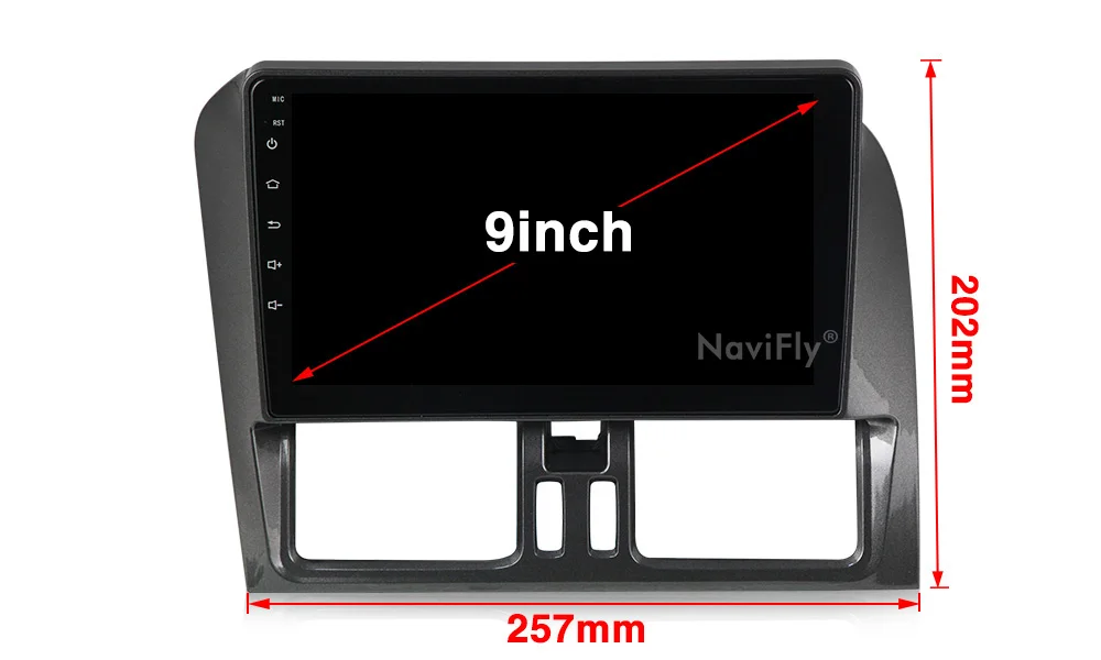 NaviFly Android9.0 Автомобильный мультимедийный плеер 2din Авторадио для Volvo XC60 2009 2010 2011 2012 с wifi RDS DVR Камера просмотра BT