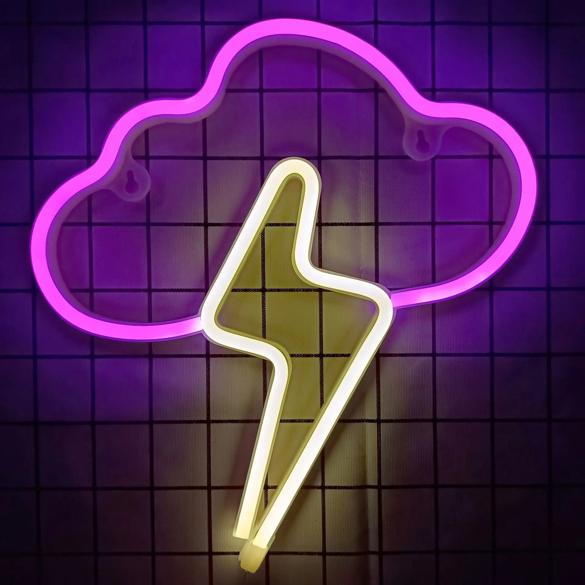 Wolke und Blitz Led Neon Licht Zeichen für Wand USB/Batterie Powered Led  Neon Zeichen für Schlafzimmer Ästhetischen Kühlen room Decor - AliExpress