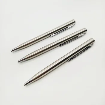 

Stainless steel ball point pen small rotary pen 10cm metal pen mini pocket pen school supplies