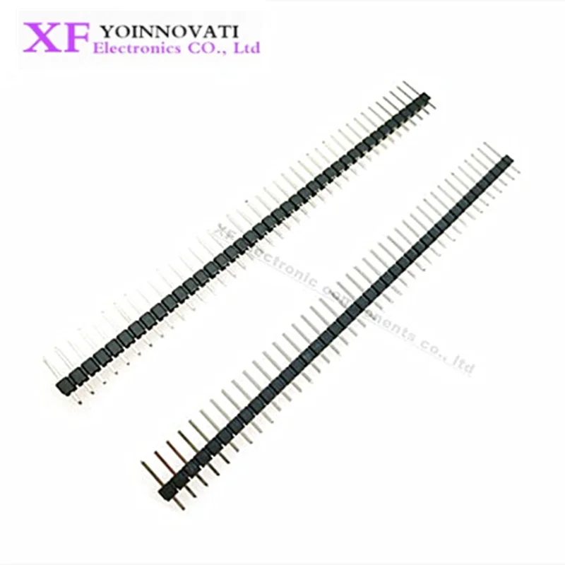 100pcs/lot 1x40 Pin 2.54mm DIP Single Row Pin Round Pin Male Header|pin male header|pin 2.54mmpin header single - AliExpress