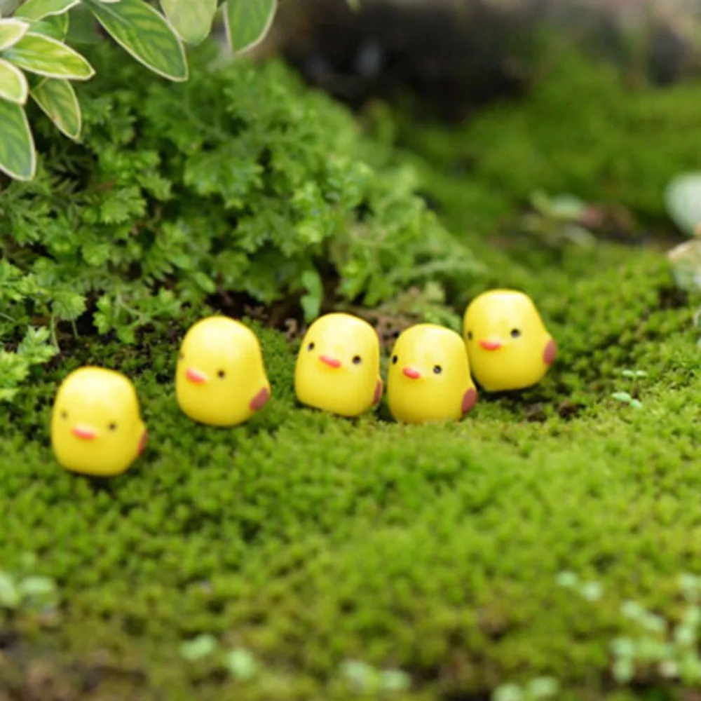 10pcs Micro Landscape chicken kawaii cabochons Resin Craft miniature figurines mini garden decoration terrarium decor Home Craft