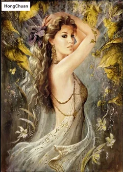 

New "Retro Sexy Woman" 5D DIY Diamond Embroidered Square/Round Diamond Painting Cross Stitch Rhinestone Mosaic Home Decoration