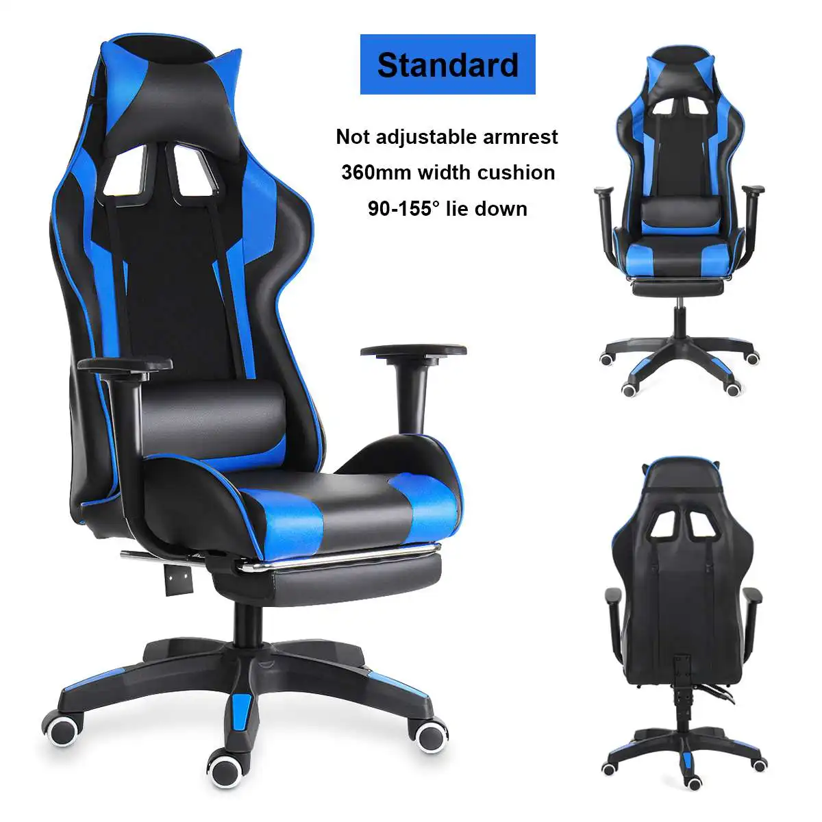 Furniture Office Chair High Back Gaming Chair Recliner Computer Laptop Desk PU Leather Seat Gamer Office Armchair with Footrest Furniture Office Chair High Back Gaming Chair Recliner Computer Laptop Desk PU Leather Seat Gamer Office Armchair with Footrest