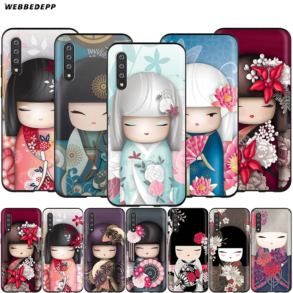 Webbedepp Модный японский чехол Kokeshi для Samsung Galaxy A2 J4 J6 J7 Duo J8 Core Prime 2018 A20E A70S|Бамперы| |