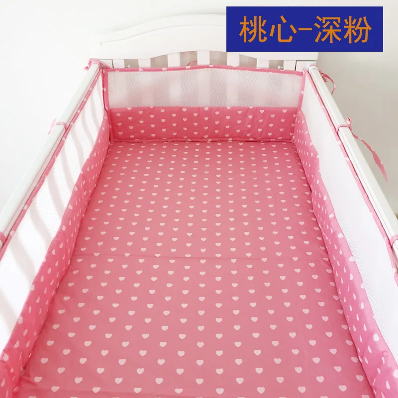 taoxinshenfen Антиколлизия цельная детская кроватка кровать бампер, 180*30 см детская защита для кроватки для новорожденных, безопасная детская кровать вокруг льняной кроватки забор - Цвет: taoxinshenfen