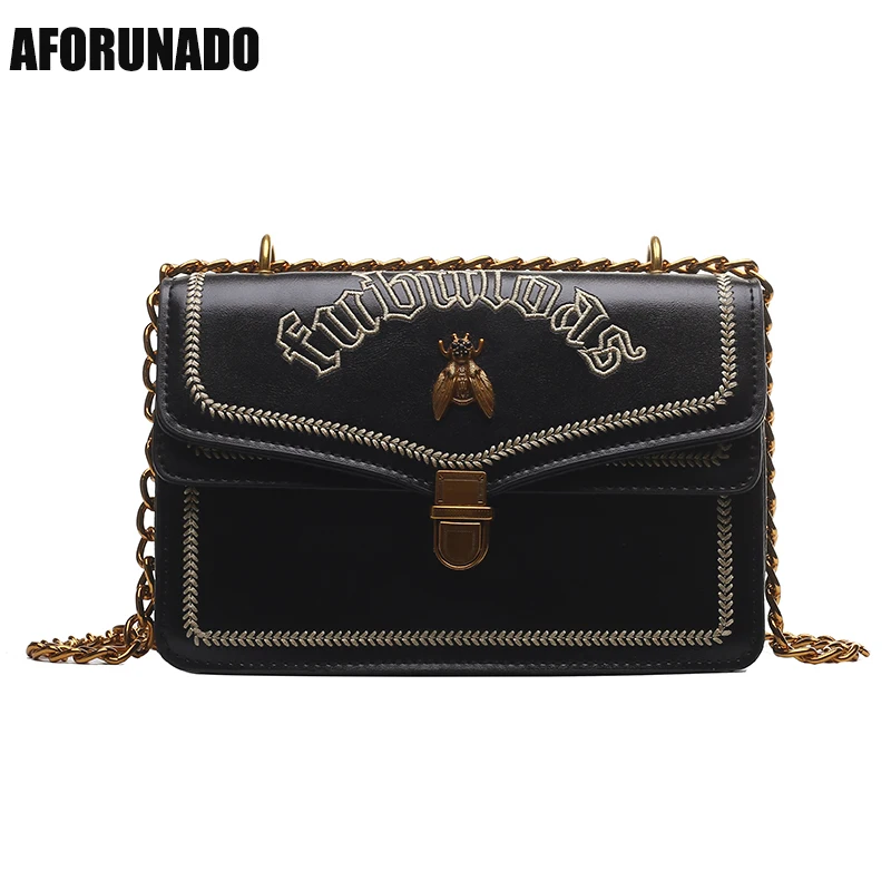 

Luxury Handbags Women Bags Designer High Quality PU Leather Women Shoulder Bags Fashion Bee Letter Crossbody Bags For Women 2019