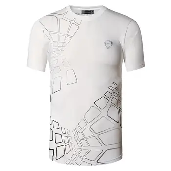 

jeansian Men's Sport Tee Shirt Tshirt T-Shirt Tops Gym Fitness Running Workout Football Short Sleeve Dry Fit LSL017 White
