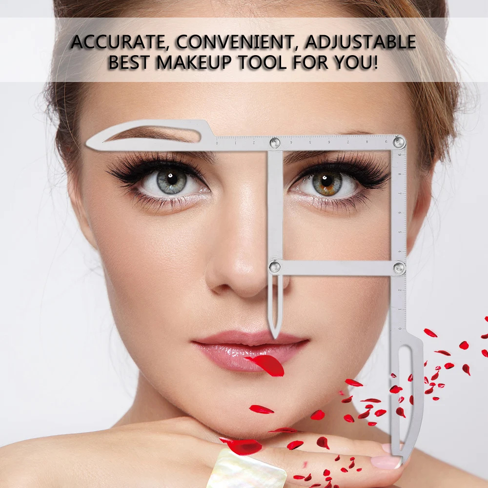 Stainess Steel Eyebrow Positioning Measurement Ruler Tattoo Calipers Microblading Permanent Makeup Gold Ratio DIY Measure Tool Stainess Steel Eyebrow Positioning Measurement Ruler Tattoo Calipers Microblading Permanent Makeup Gold Ratio DIY Measure Tool