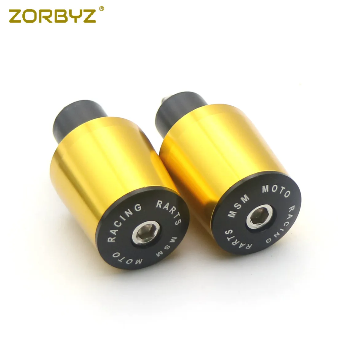 ZORBYZ 8 цветов 22 мм Мотоцикл с ЧПУ Ручка бар концы вилки сцепление крышка вилка слайдер для Yamaha Suzuki KTM - Цвет: Gold